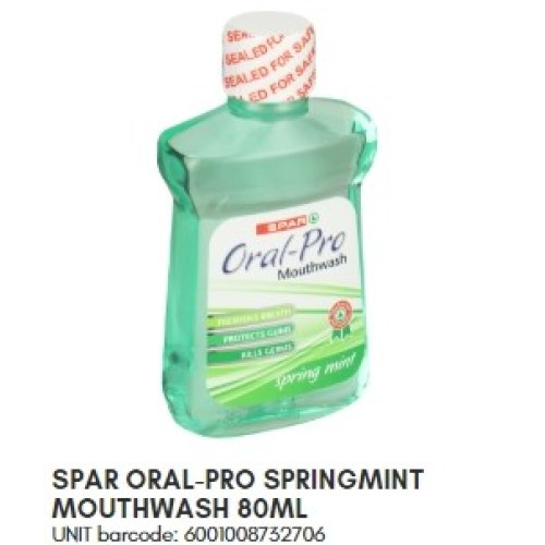 SPAR ORAL PRO M/WASH SPRINGMINT  80ML(RF